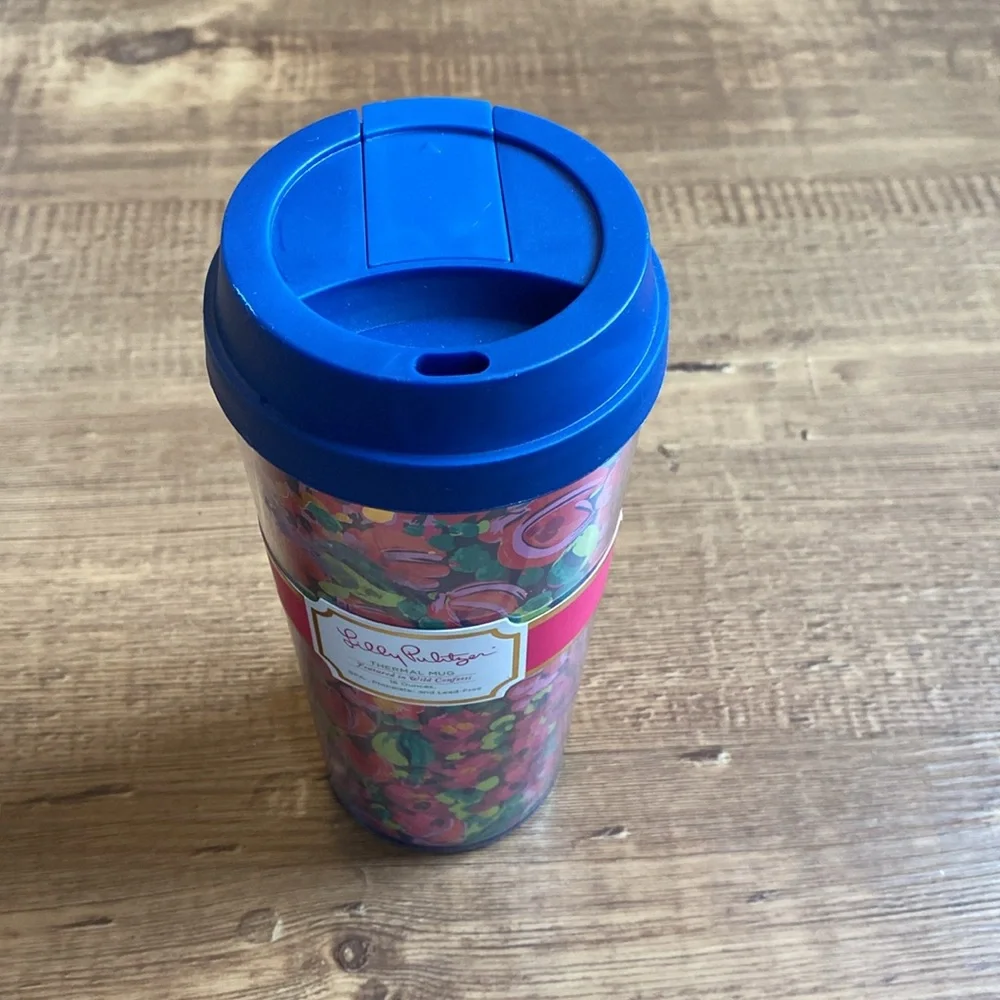 NWT Lilly Pulitzer Travel Thermal Mug in Wild Confetti